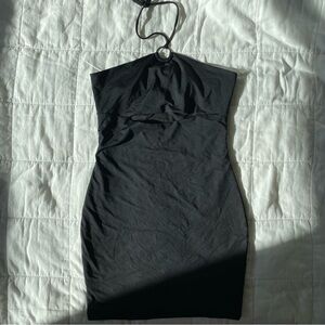 Garage Black Halter Cutout Mini Bodycon Dress - S